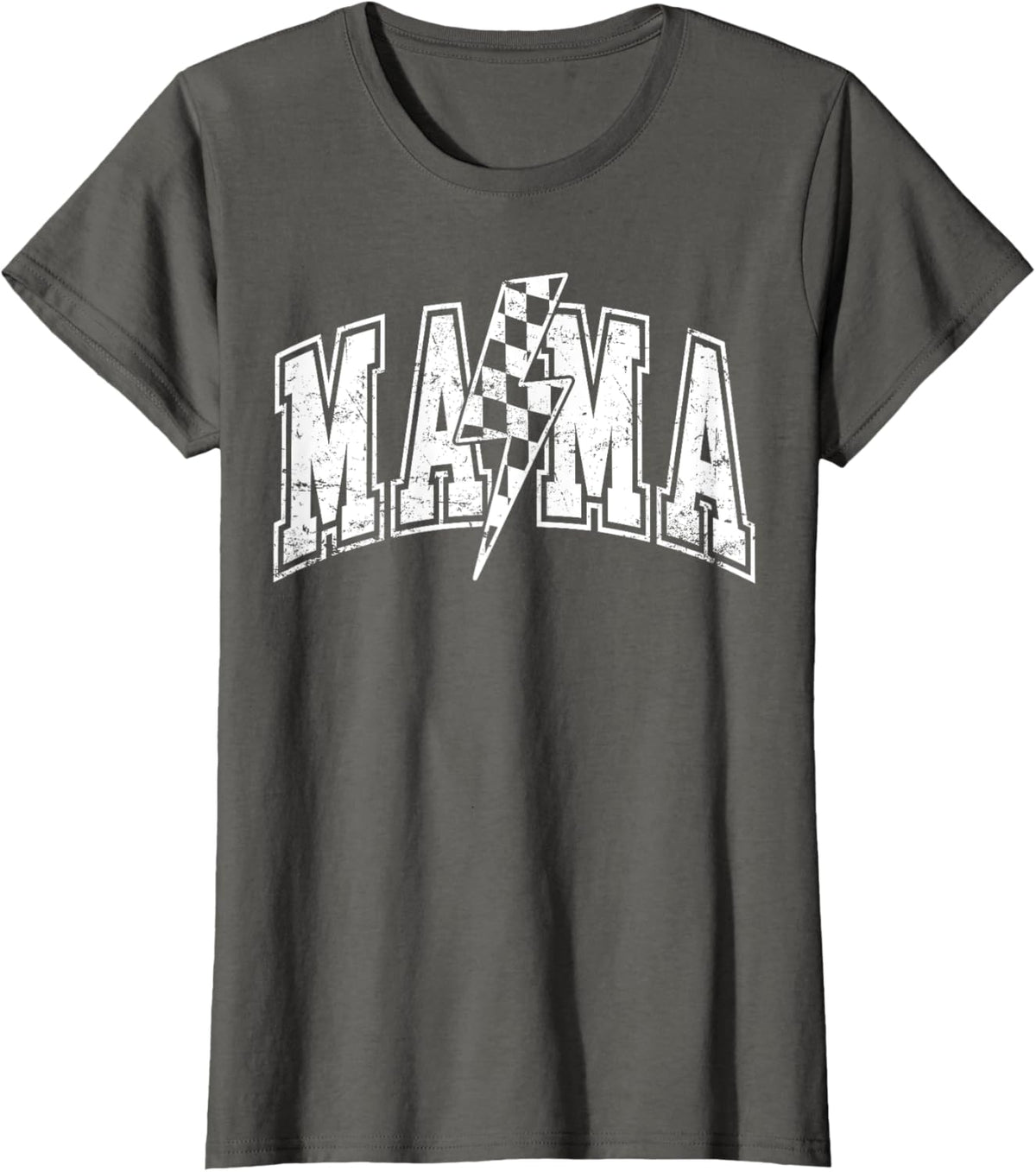 Mama Lightning Bolt Checkered Varsity Mom Women Mother&#39;s Day Mother Shirt