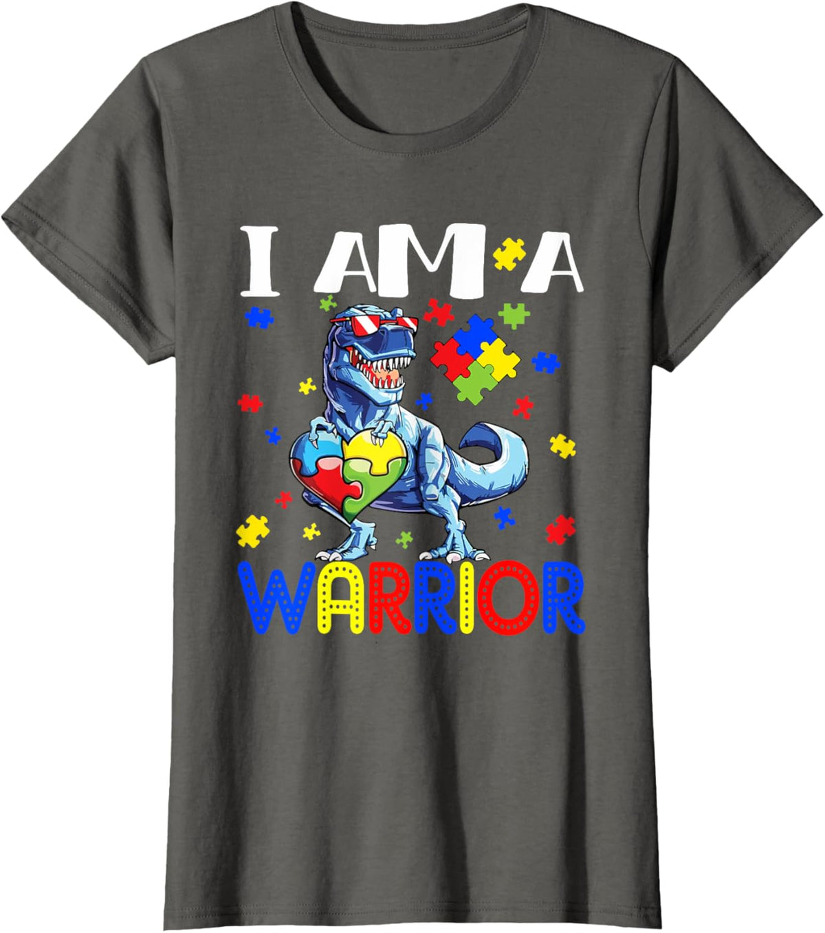I Am A Warrior Autism Boys Family Dinosaur Autism Awareness