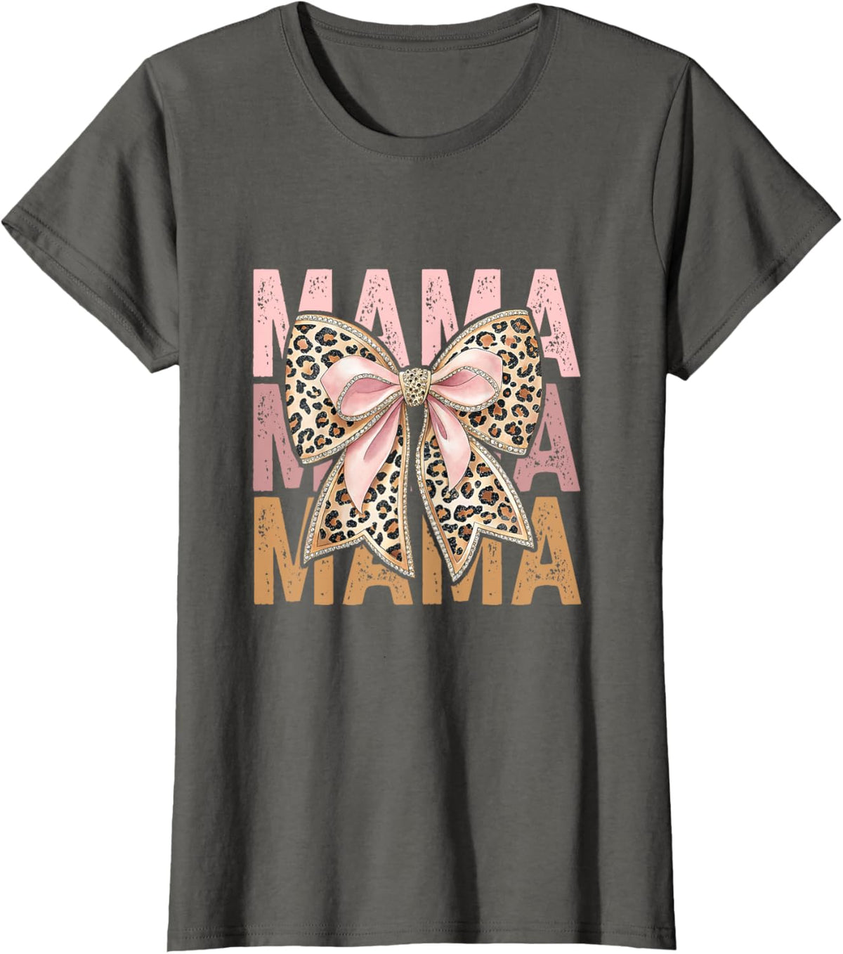 Retro Leopard Mama,Cute Mom Retro Coquette Bow Mother&#39;s Day