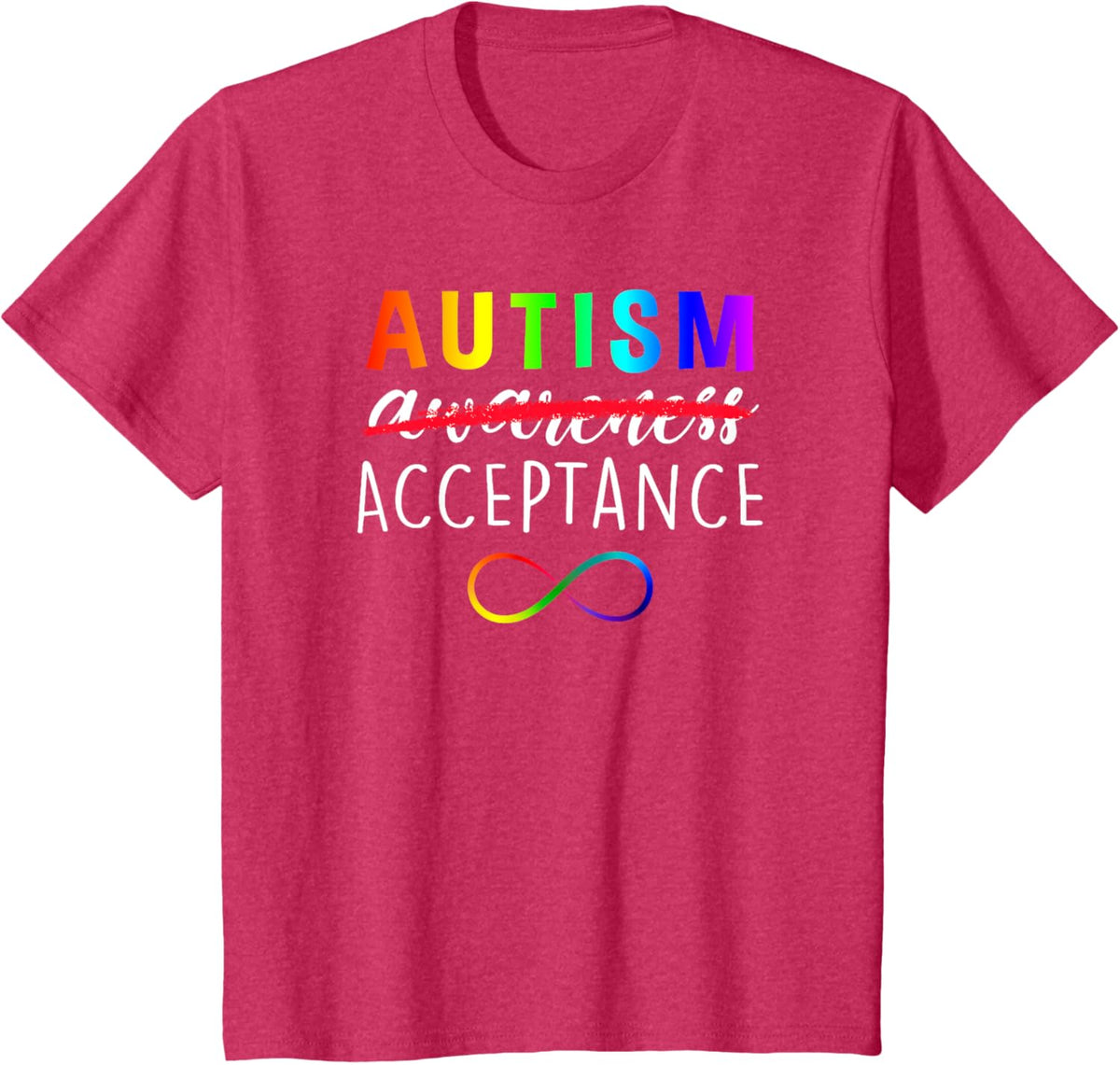 Autism - Red Instead - Acceptance Not Awareness