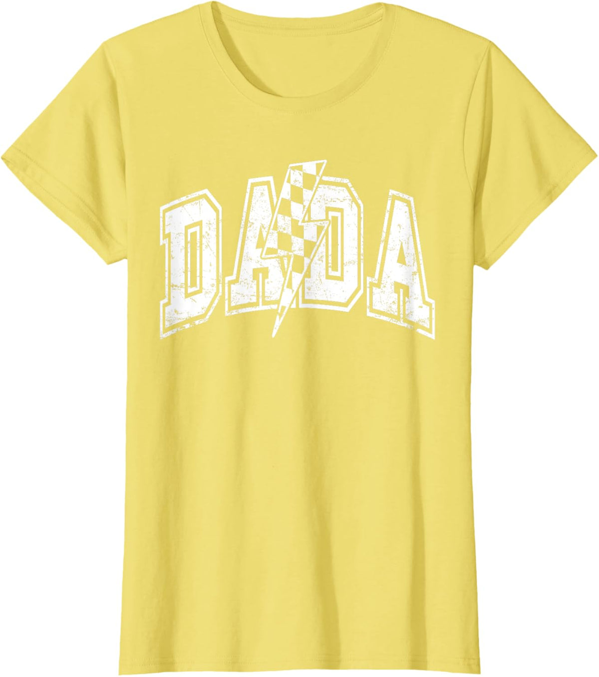 Dada Lightning Bolt Checkered Varsity Dad Men Father&#39;s Day