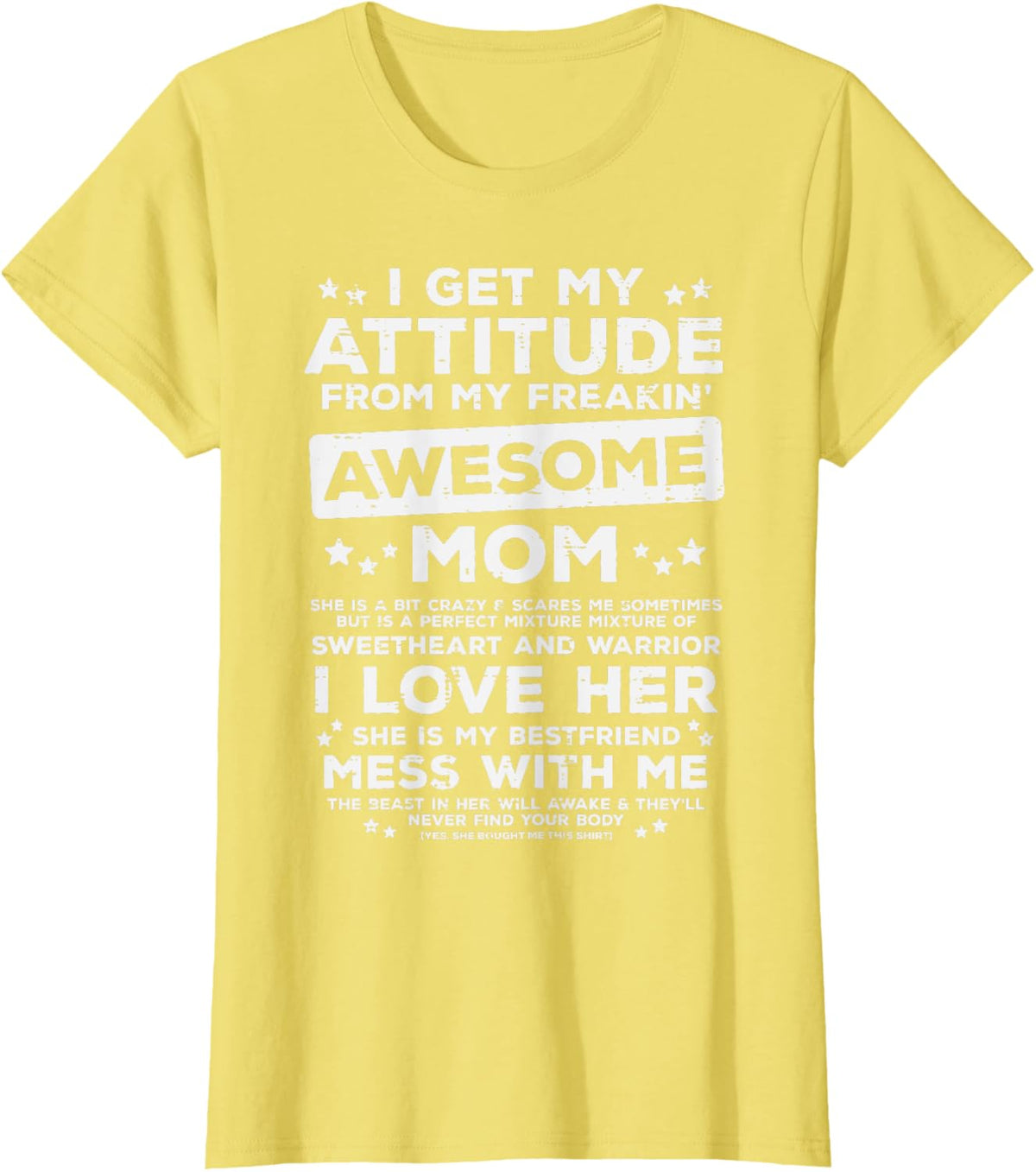 Got My Attitude From Awesome Mom Mothers Day Daughter Son Mother Shirt