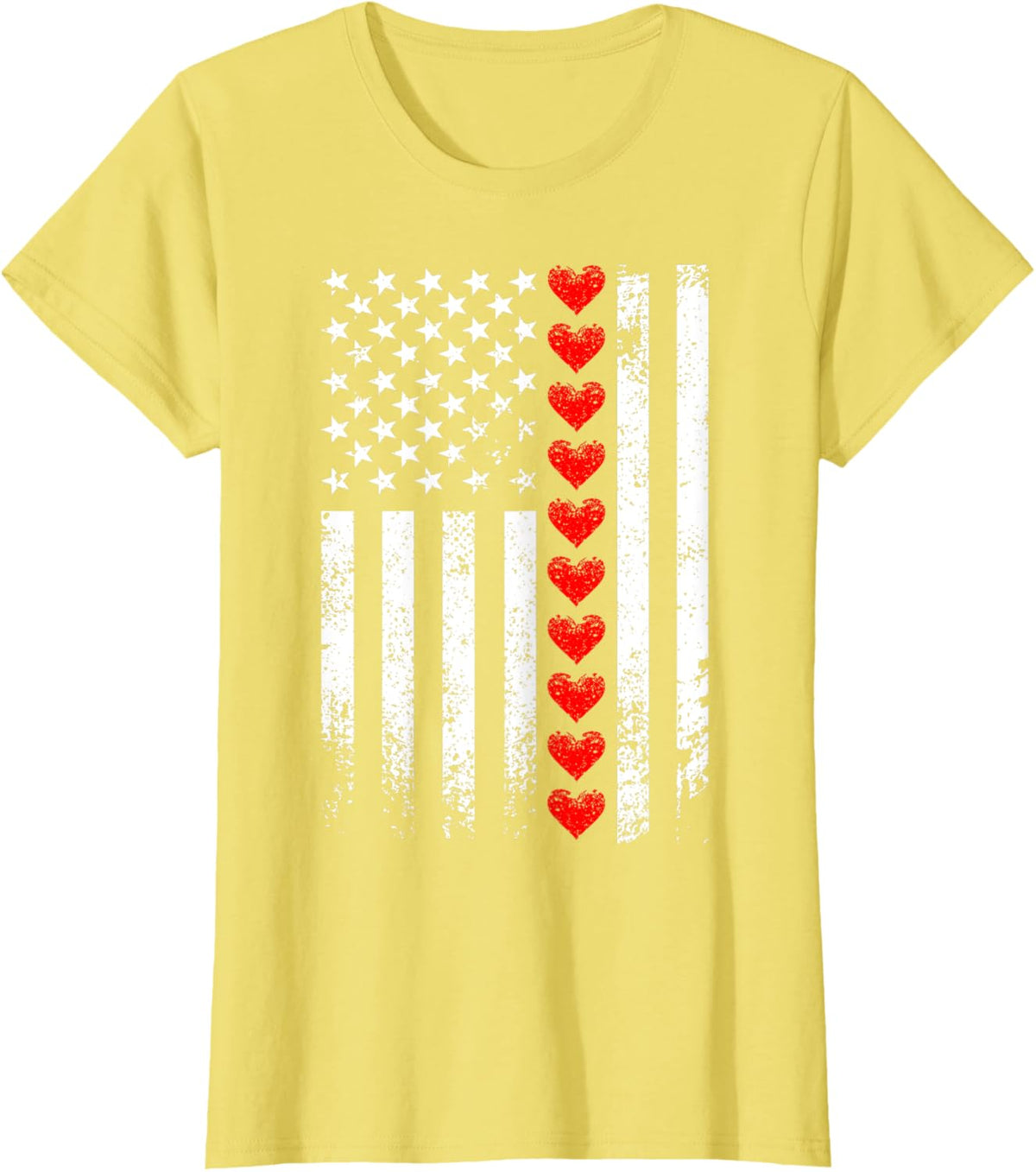 Vintage Valentines Day American Flag Hearts Mens Boys Kids