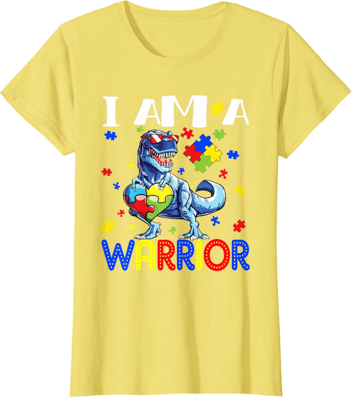 I Am A Warrior Autism Boys Family Dinosaur Autism Awareness