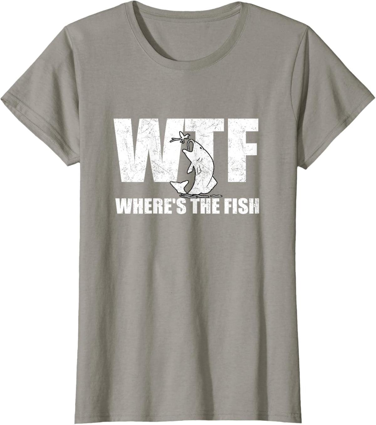 WTF Where&#39;s The Fish Men&#39;s Funny Fishing Gifts Fathers Day