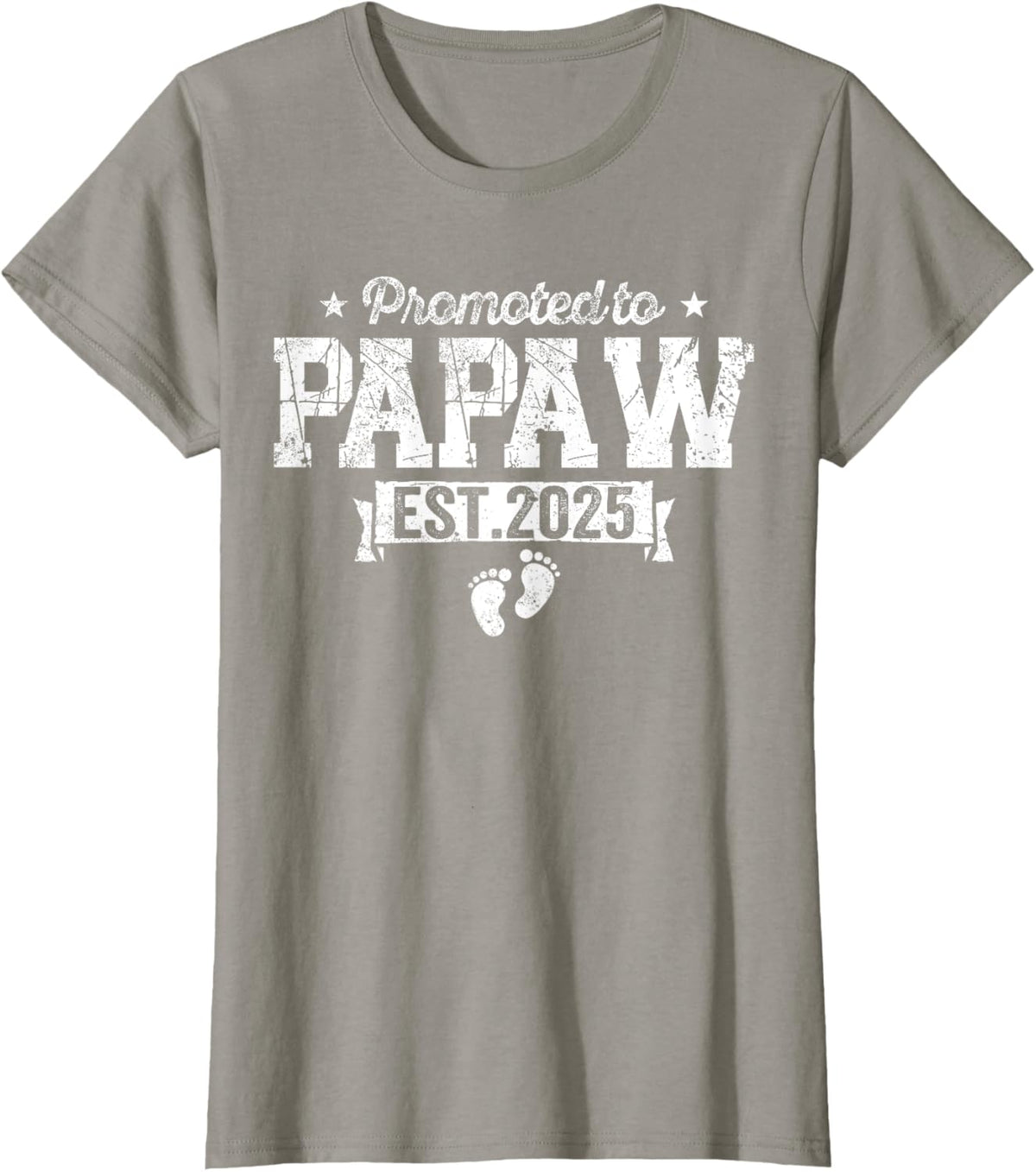 Retro Promoted To Papaw 2025 New Papaw First Father&#39;s Day T-Shirt, Small, Black