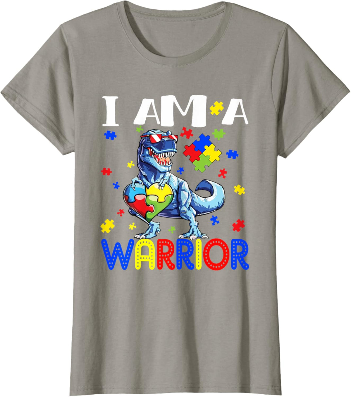 I Am A Warrior Autism Boys Family Dinosaur Autism Awareness