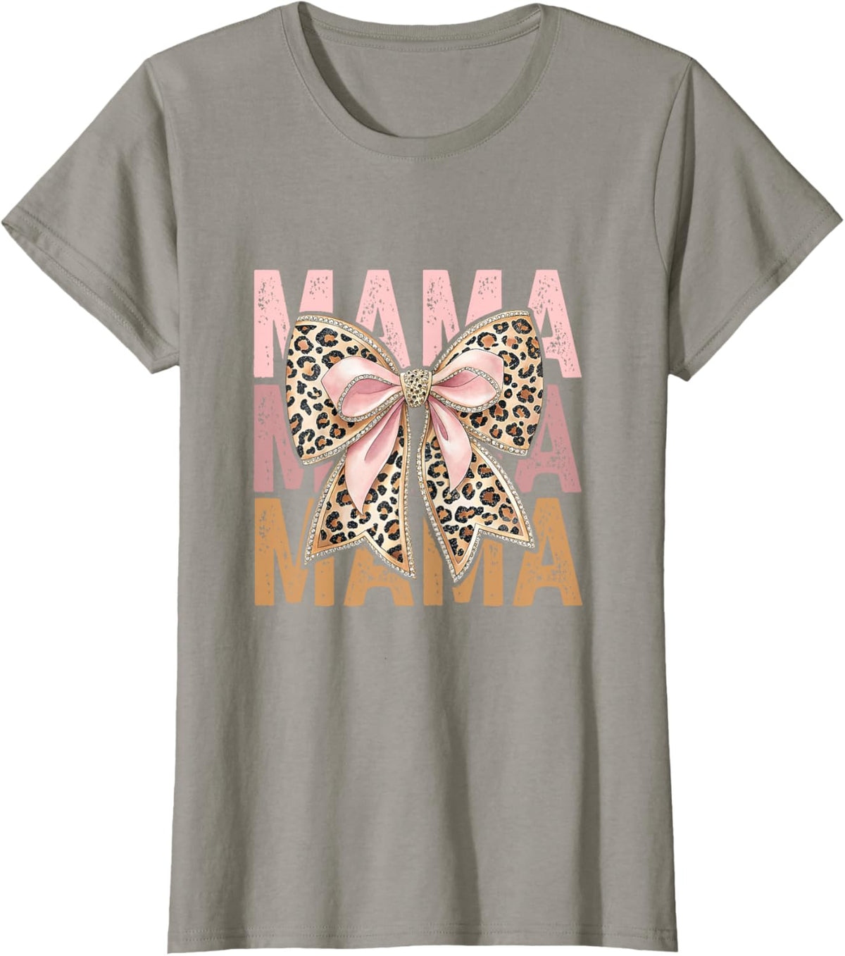 Retro Leopard Mama,Cute Mom Retro Coquette Bow Mother&#39;s Day