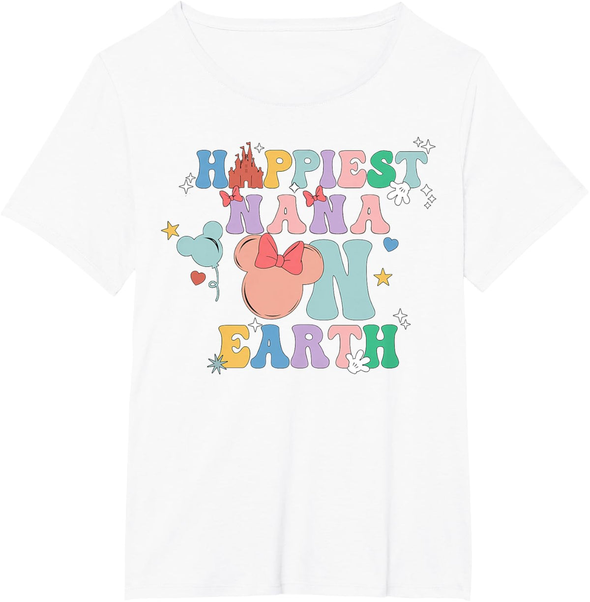 Happiest Nana On Earth Groovy Mom Mother&#39;s Day Mother Shirt