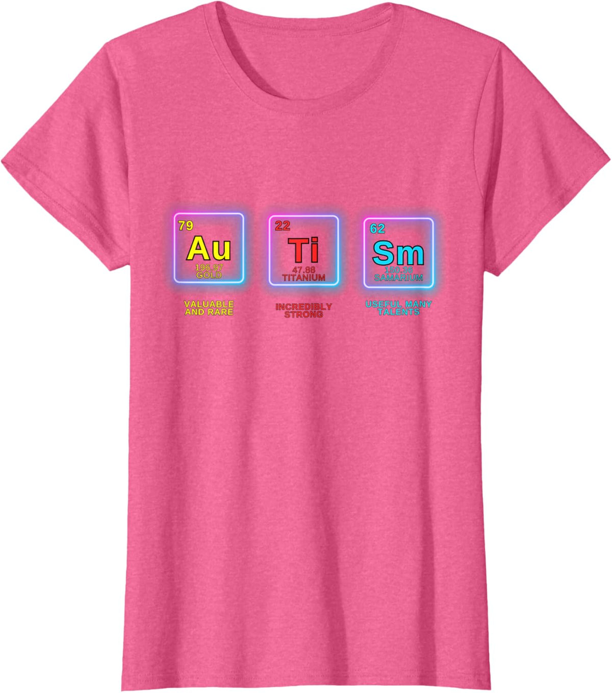 Autism Awareness Kids Women Men Elements Periodic Table ASD