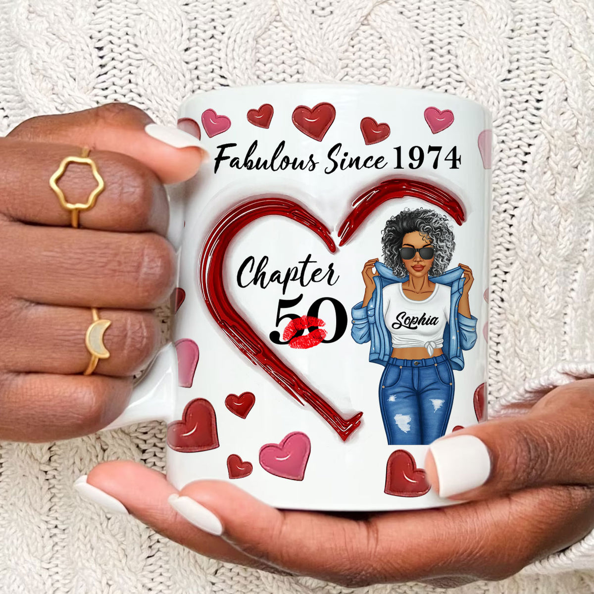 Personalized Mug For 50th birthday, Gift Ideas 50th Birthday Woman - HCT