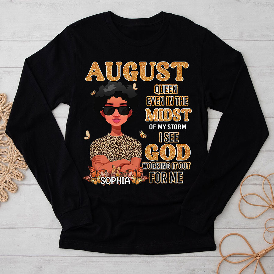 August Birthday Shirt, Custom Birthday Shirt, Queen Was Born In August, August Birthday Shirts For Woman, August Birthday Gifts