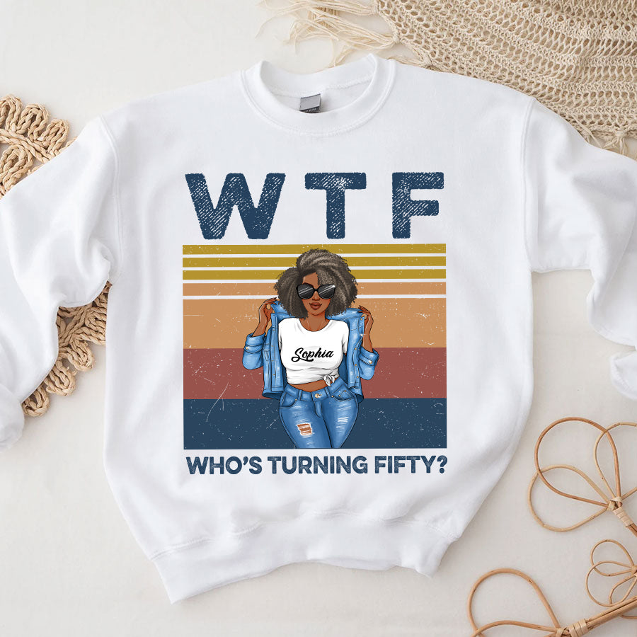 50th Birthday Shirts, Custom Birthday Shirts, Turning 50 Shirt, Gifts For Women Turning 50, 50 And Fabulous Shirt, 50th Birthday Shirts For Her-YPT-TLQ