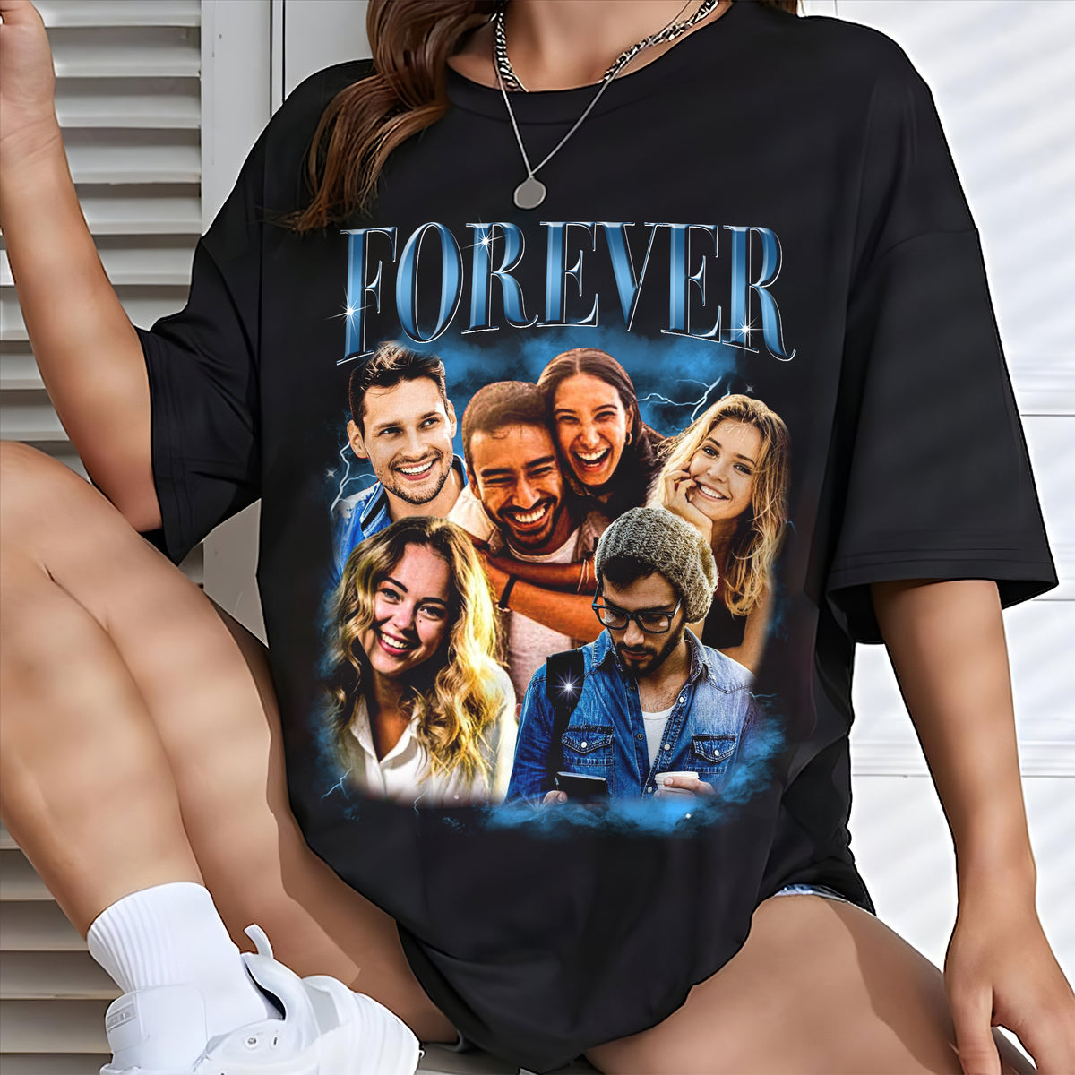 Custom Bootleg Rap Tee Shirt for Boyfriend Girlfriend, Custom Image T Shirt, Personalized T Shirts With Pictures, Valentines Gifts, Valentines Day Shirts-YPT-ALK