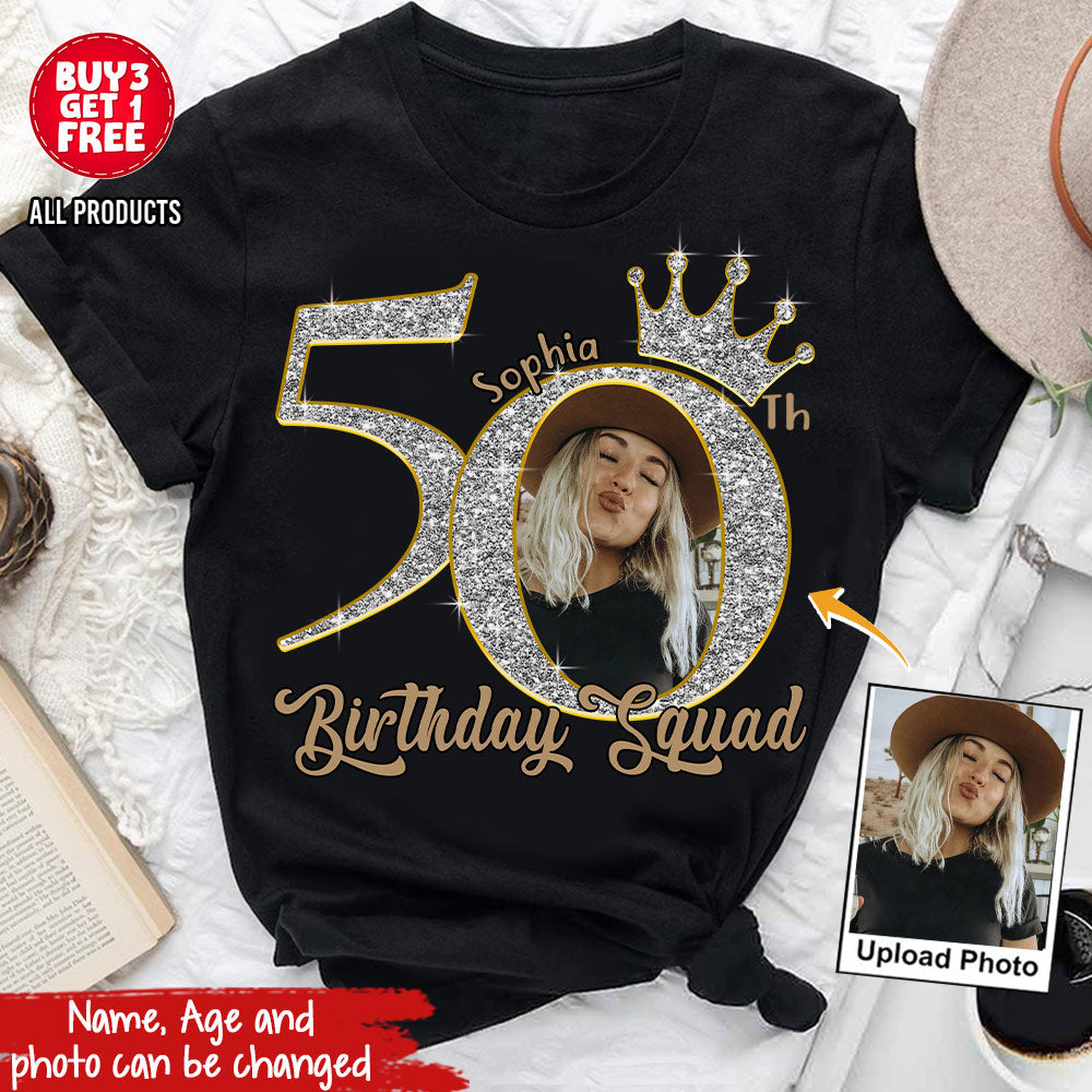 50th Birthday Shirts, Custom Photo Birthday Shirts, Turning 50 Shirt, Gifts For Women Turning 50, 50 And Fabulous Shirt, 50th Birthday Shirts For Her - YPT-HCT