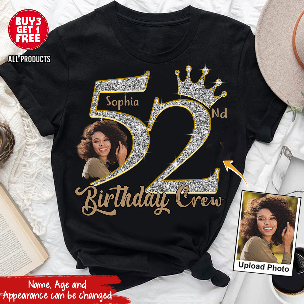 52nd Birthday Shirts, Custom Photo Birthday Shirts, Turning 52 Shirt, Gifts For Women Turning 52, 52 And Fabulous Shirt, 52nd Birthday Shirts For Her-YPT-HCT