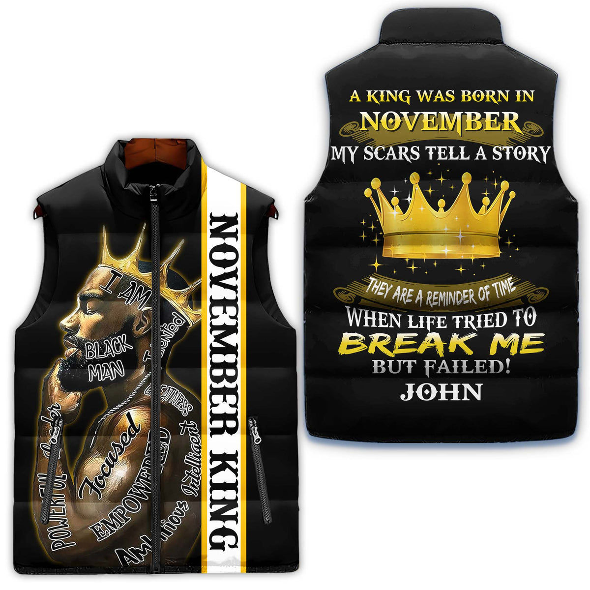 Puffer Vest - Personalized November Birthday Month, Gift Ideas For November Birthday For Men