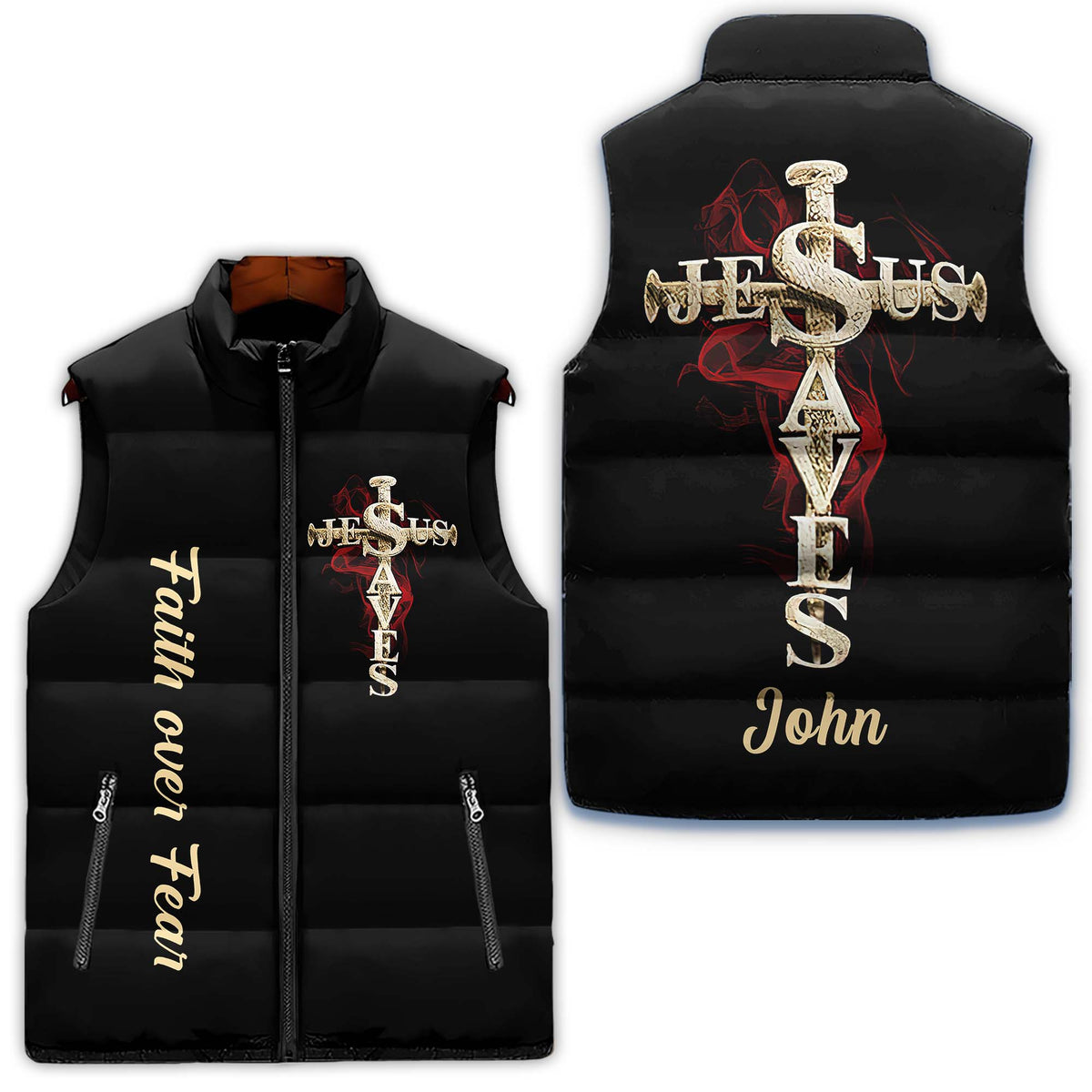 Puffer Vest - Gift Ideas For Men Jesus Lovers , Christ gift