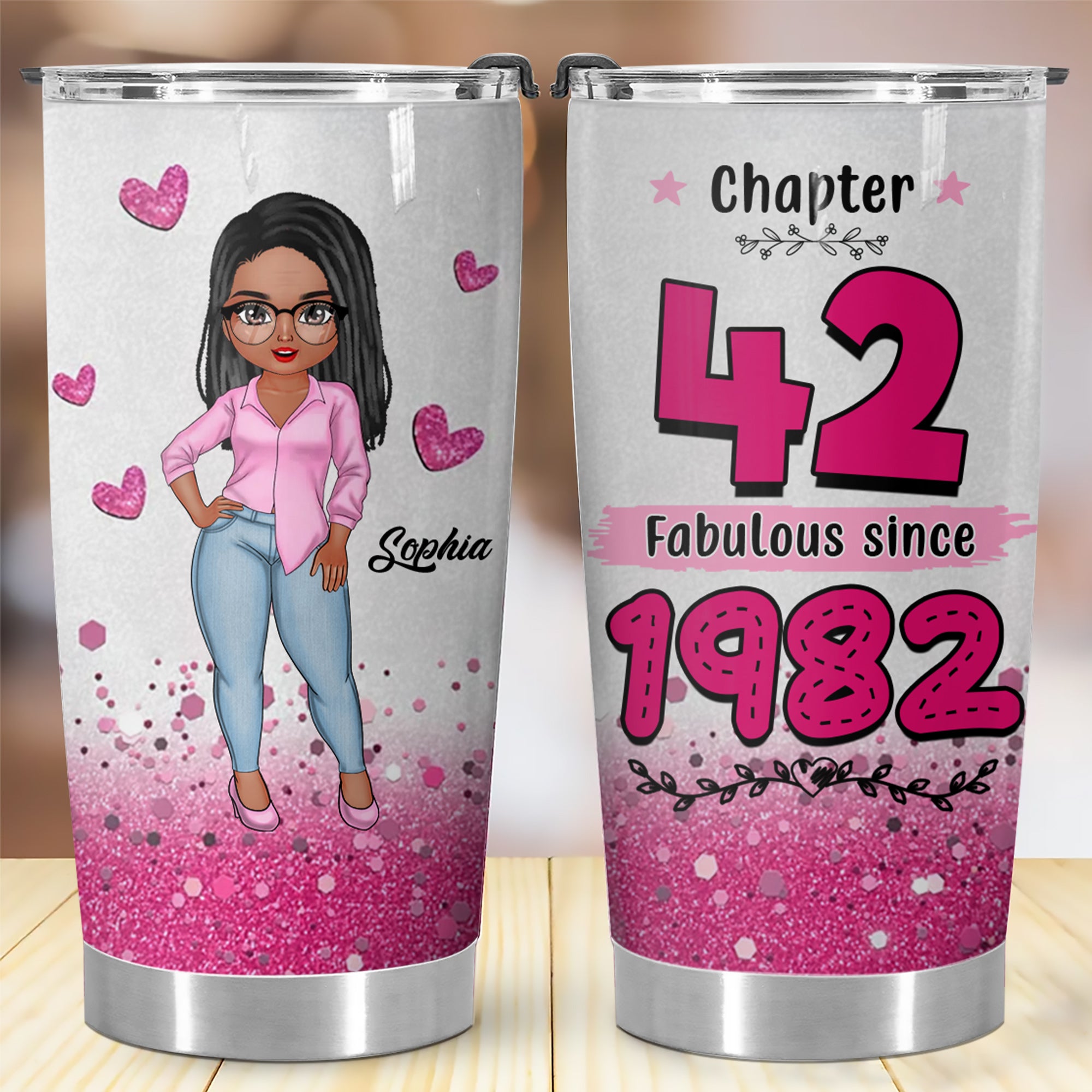 Personalized Tumbler, Gift Ideas 42nd Birthday Woman - ALK