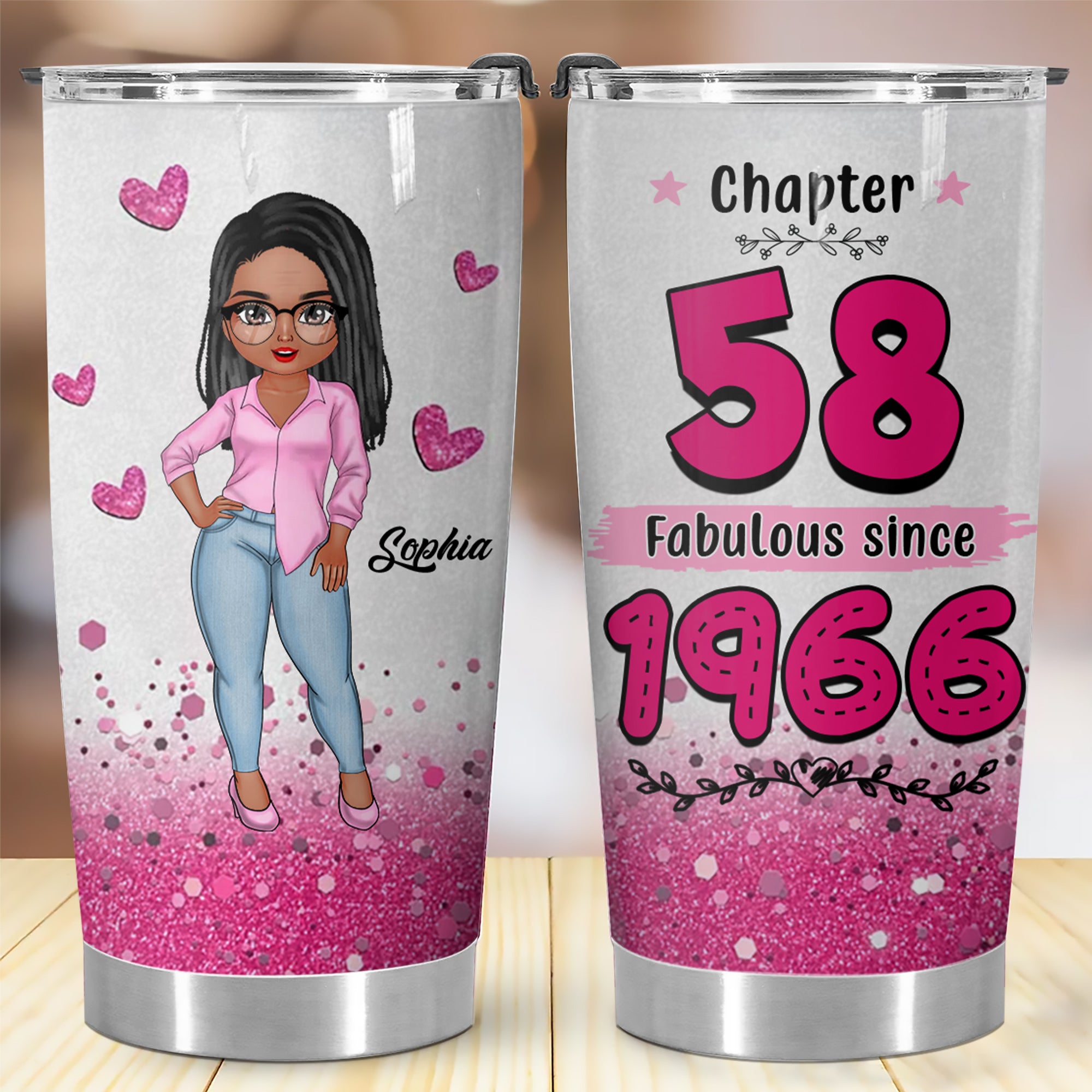 Personalized Tumbler, Gift Ideas 58th Birthday Woman - ALK