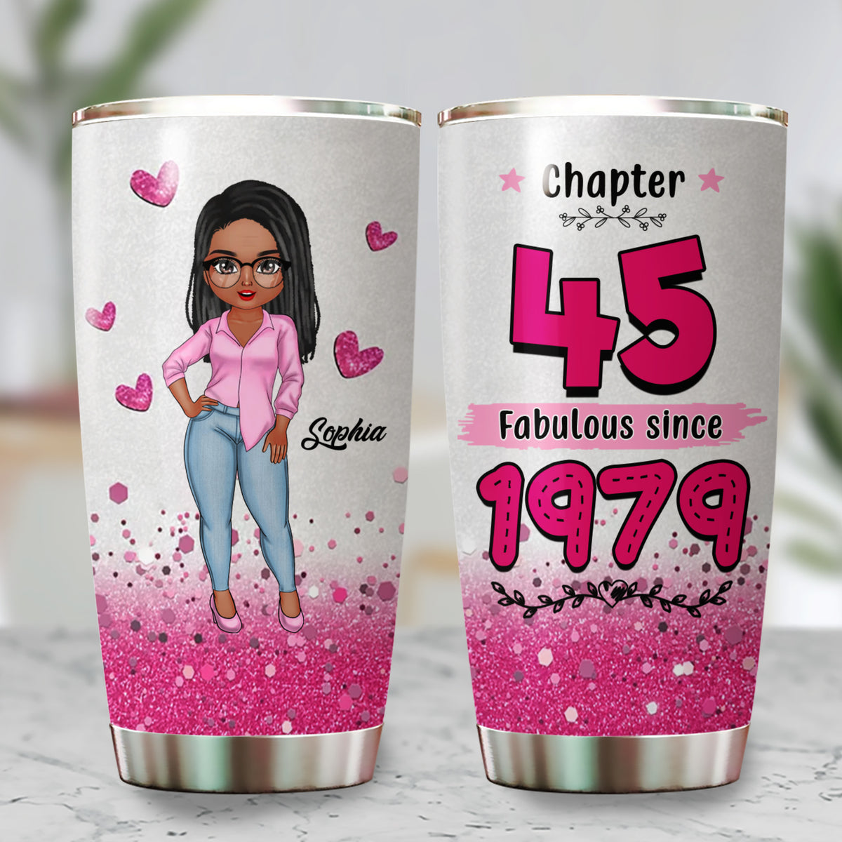 Personalized Tumbler, Gift Ideas 45th Birthday Woman - ALK