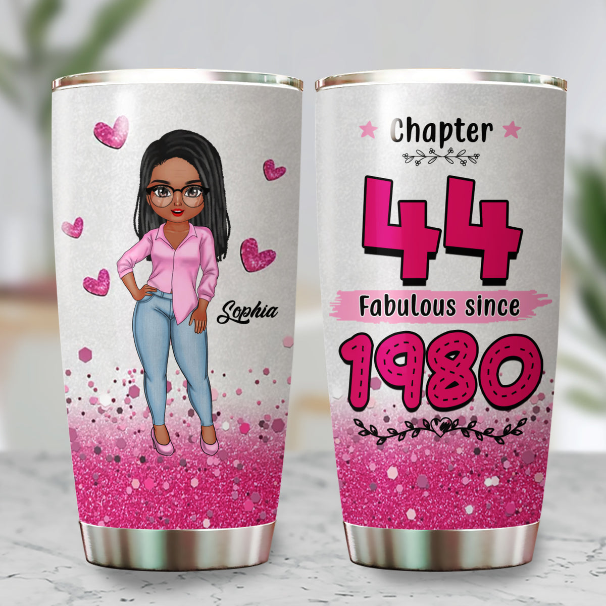 Personalized Tumbler, Gift Ideas 44th Birthday Woman - ALK