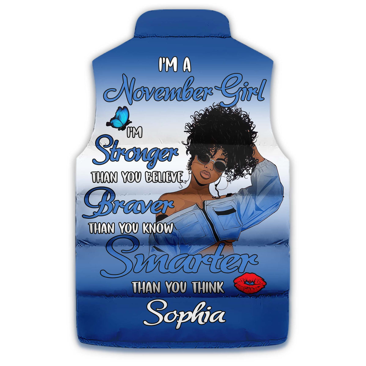 Puffer Vest - Personalized November Birthday Month, Gift Ideas For November Birthday For Girls