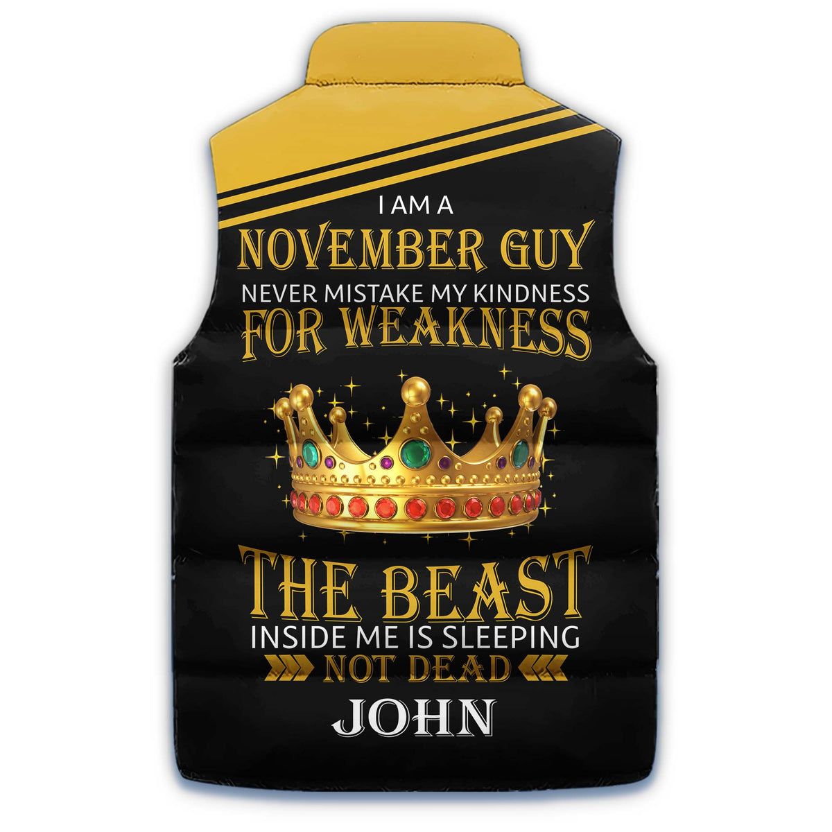 Puffer Vest - Personalized November Birthday Month, Gift Ideas For November Birthday For Men