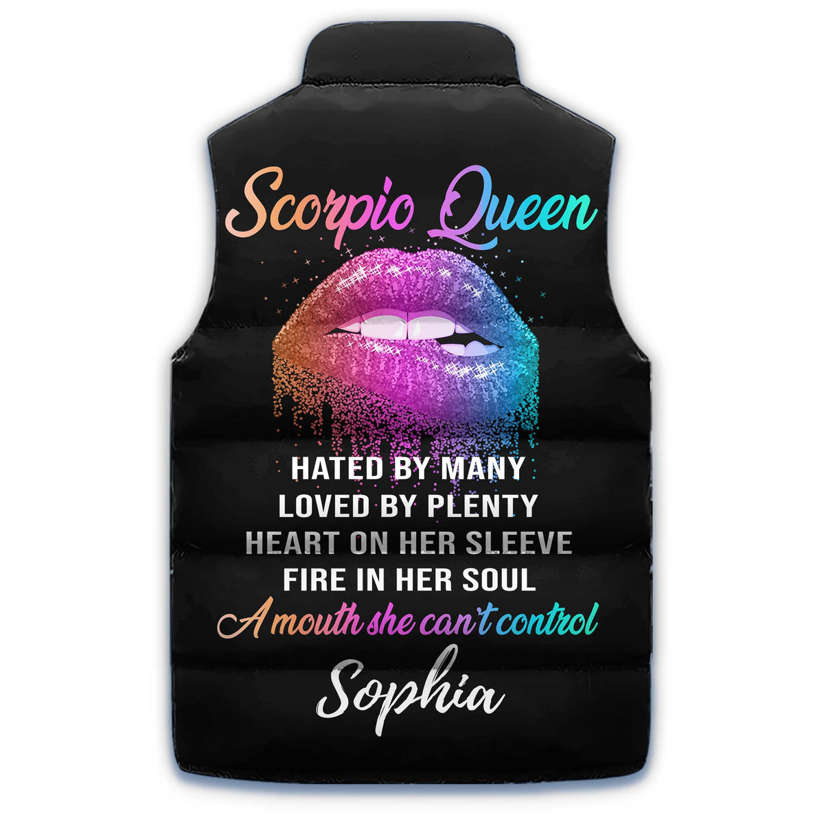 Puffer Vest - Gift For Women, Scorpio Birthday Gifts, Custom Scorpio Gift