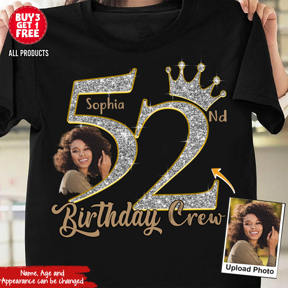 52nd Birthday Shirts, Custom Photo Birthday Shirts, Turning 52 Shirt, Gifts For Women Turning 52, 52 And Fabulous Shirt, 52nd Birthday Shirts For Her-YPT-HCT