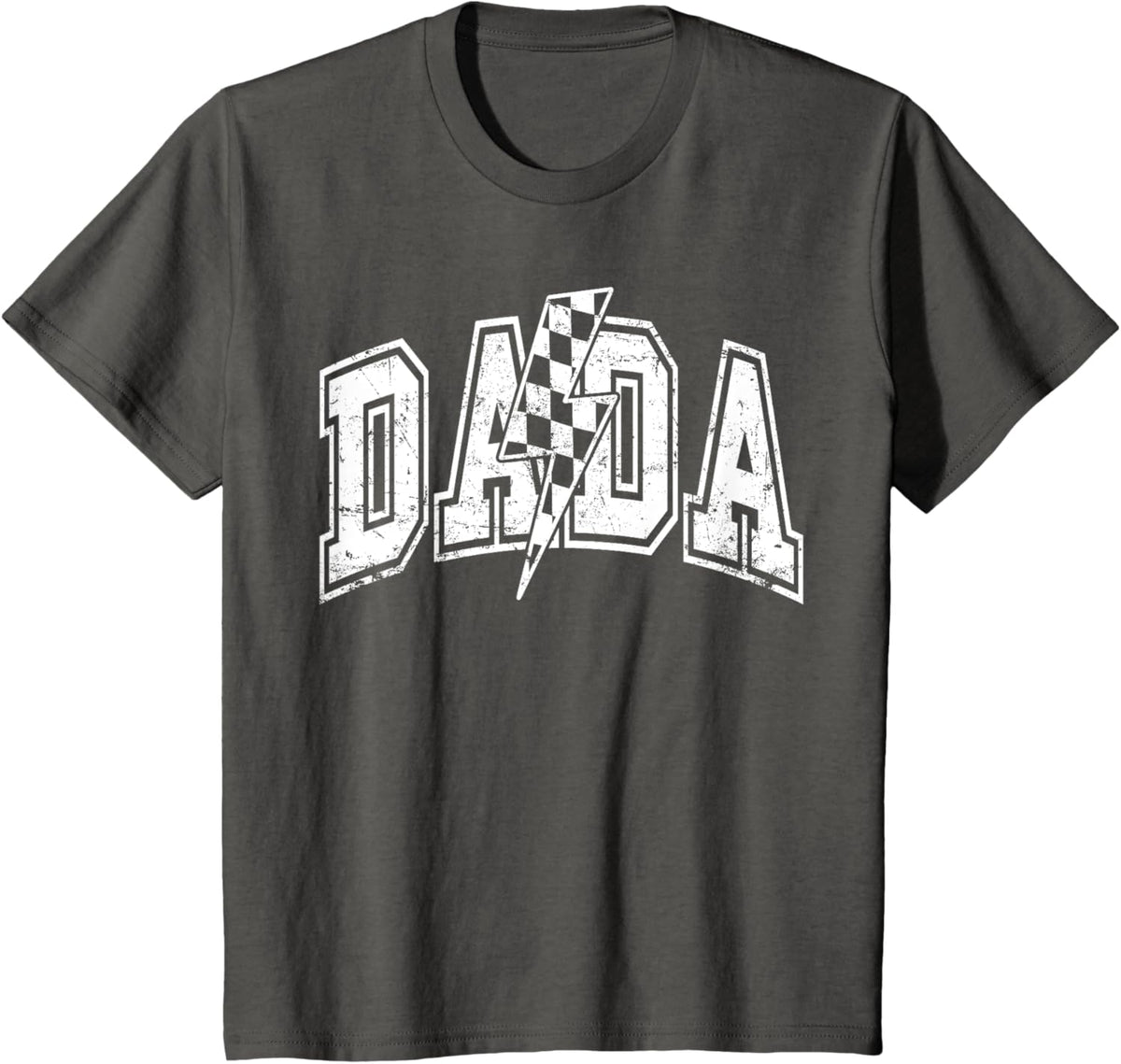 Dada Lightning Bolt Checkered Varsity Dad Men Father&#39;s Day