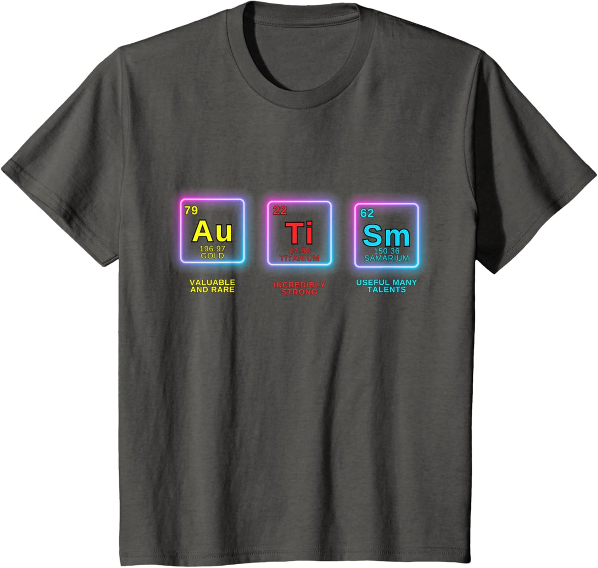 Autism Awareness Kids Women Men Elements Periodic Table ASD