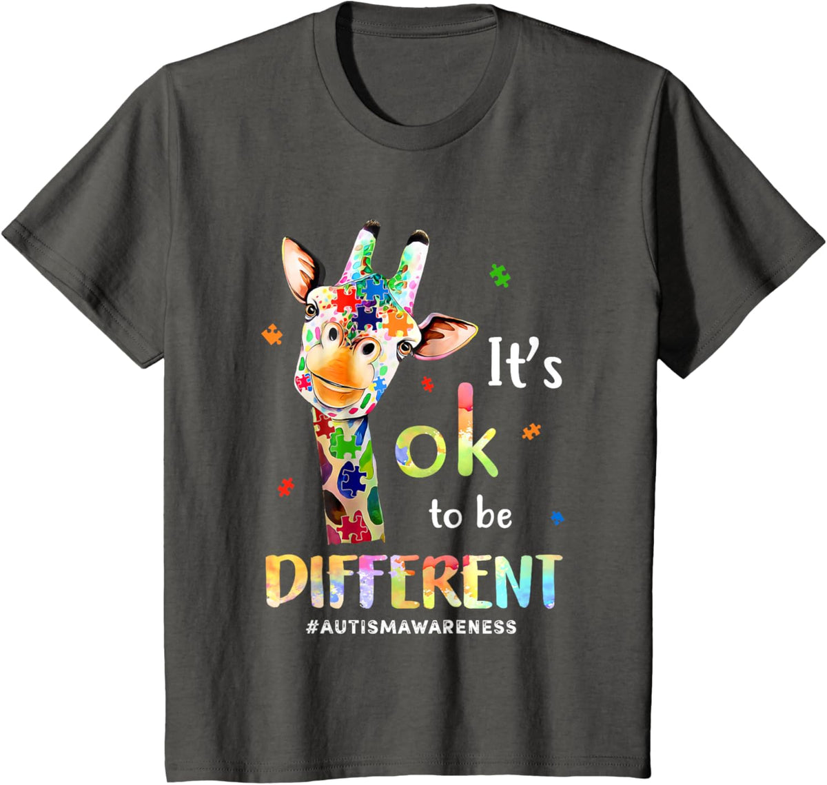 Its Ok To Be Different Autism Awareness Giraffe