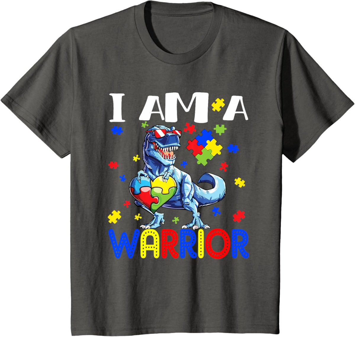 I Am A Warrior Autism Boys Family Dinosaur Autism Awareness