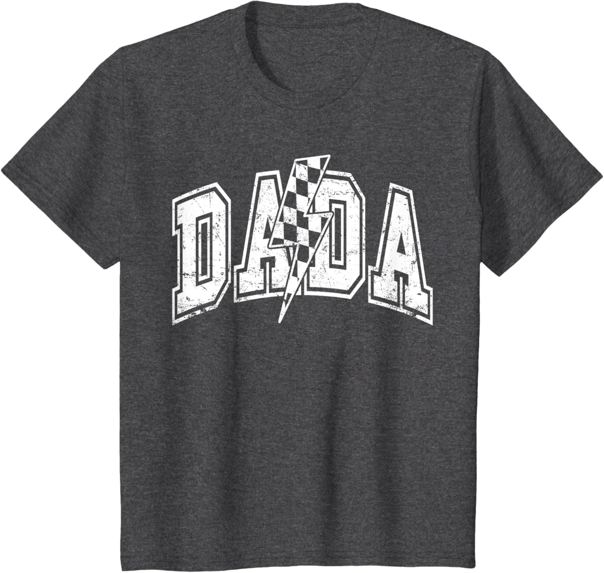 Dada Lightning Bolt Checkered Varsity Dad Men Father&#39;s Day