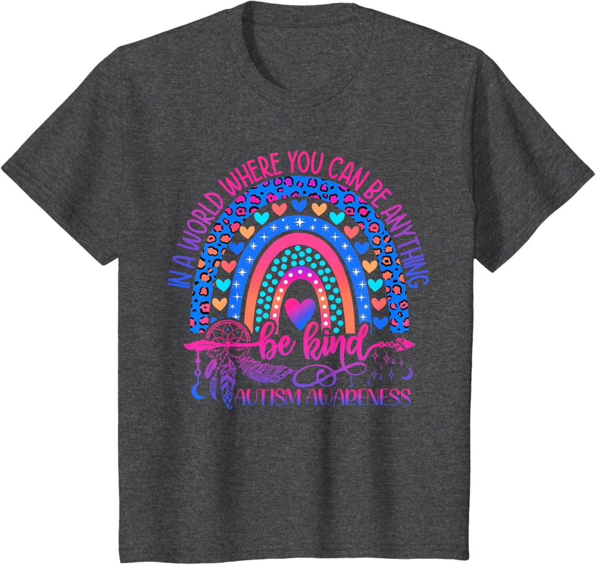 Autism Awareness Be Kind Leopard Rainbow Choose Kindness