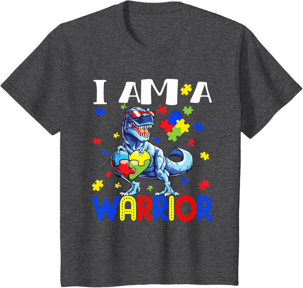 I Am A Warrior Autism Boys Family Dinosaur Autism Awareness