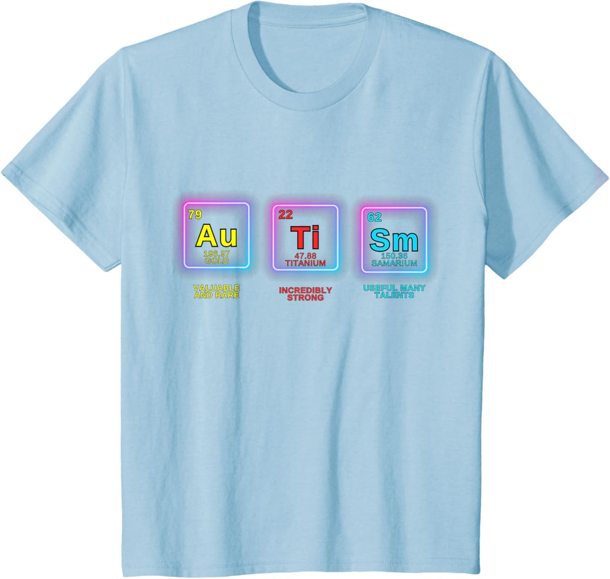 Autism Awareness Kids Women Men Elements Periodic Table ASD