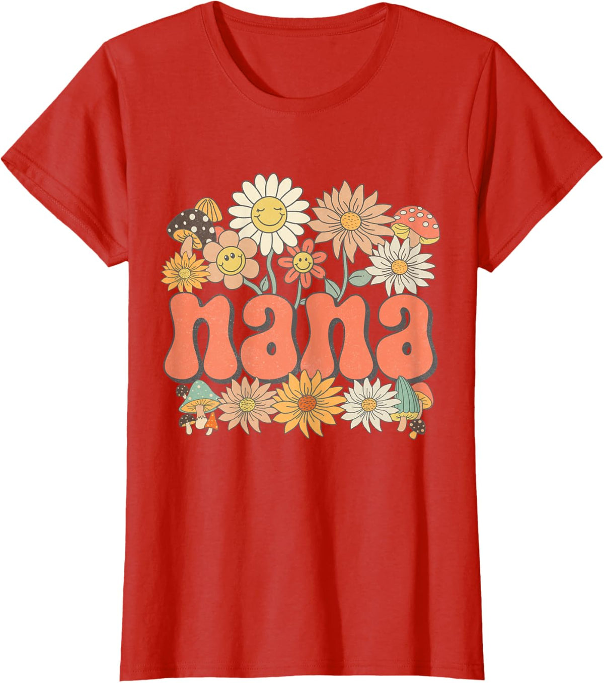 Groovy Nana Floral Hippie Retro Daisy Flower Mother&#39;s Day