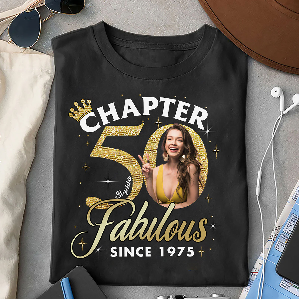 Chapter 50, 50th Birthday Unique T Shirt For Woman, Custom Birthday Shirt, Her Gifts For 50 Years Old , Turning 50 Birthday Cotton Shirt-YPT-HMT