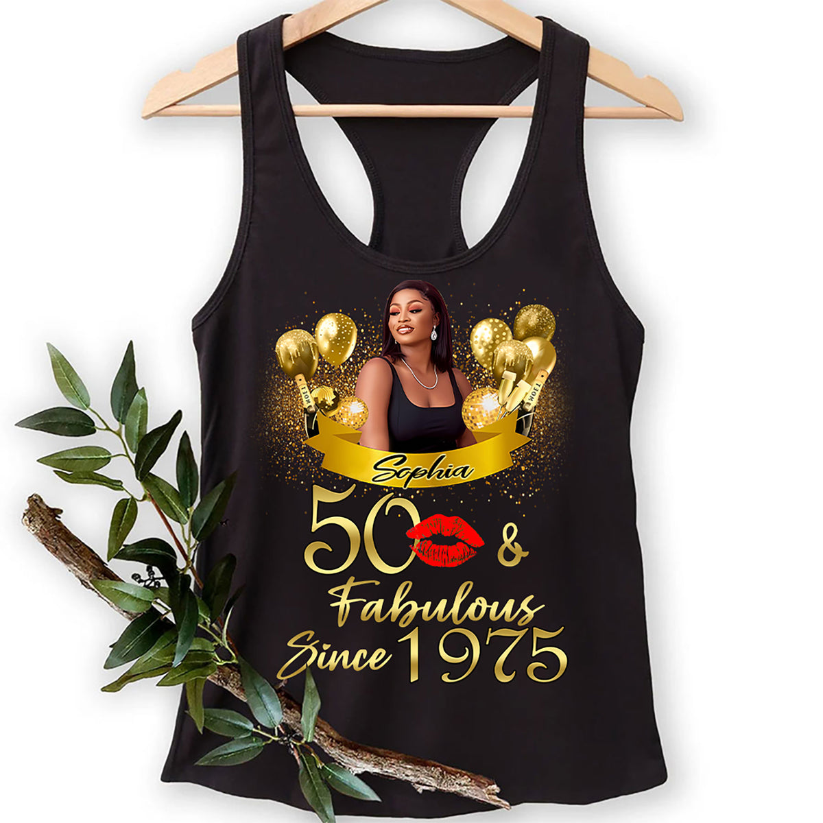 50th Birthday Shirts, Custom Birthday Shirts, Turning 50 Shirt, Gifts For Women Turning 50, 50 And Fabulous Shirt, 1975 Shirt, 50th Birthday Shirts For Her-YPT-HMT