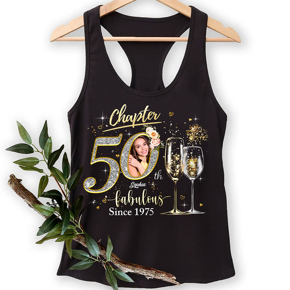 Chapter 50, Fabulous Since 1975 50th Birthday Unique T Shirt For Woman, Custom Birthday Shirt, Her Gifts For 50 Years Old , Turning 50 Birthday Cotton Shirt-YPT-HMT