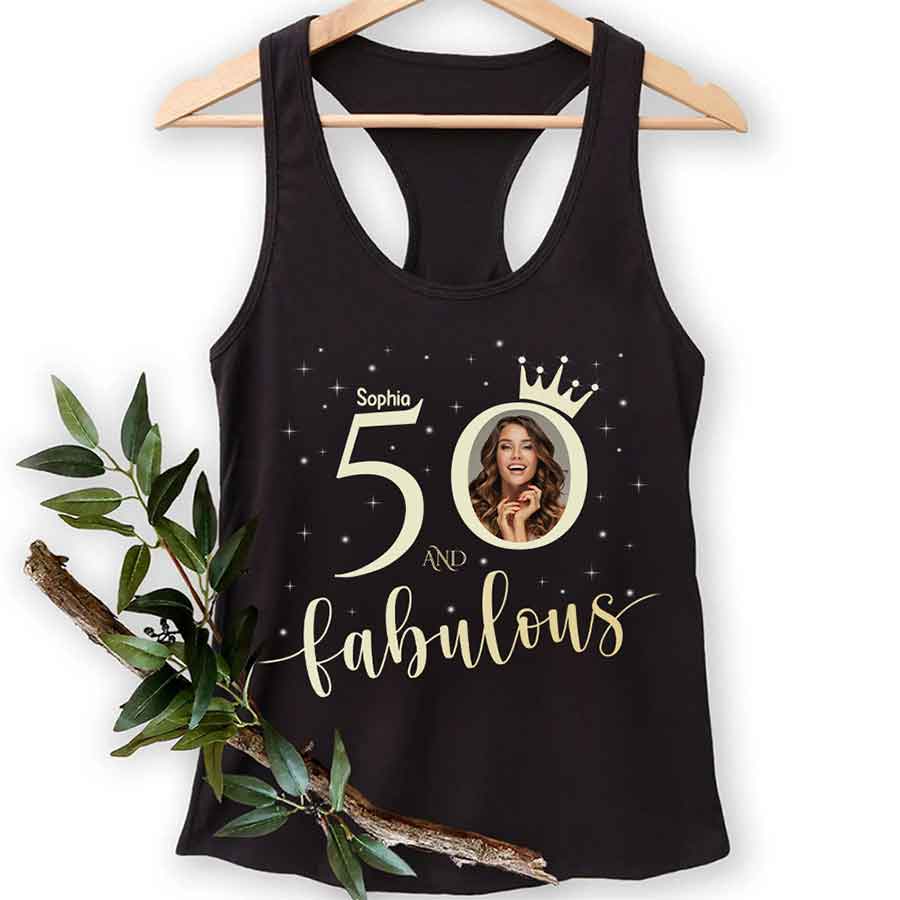 50th Birthday Shirts, Custom Birthday Shirts, Turning 50 Shirt, Gifts For Women Turning 50, 50 And Fabulous Shirt, 50th Birthday Shirts For Her - YPT-HCT