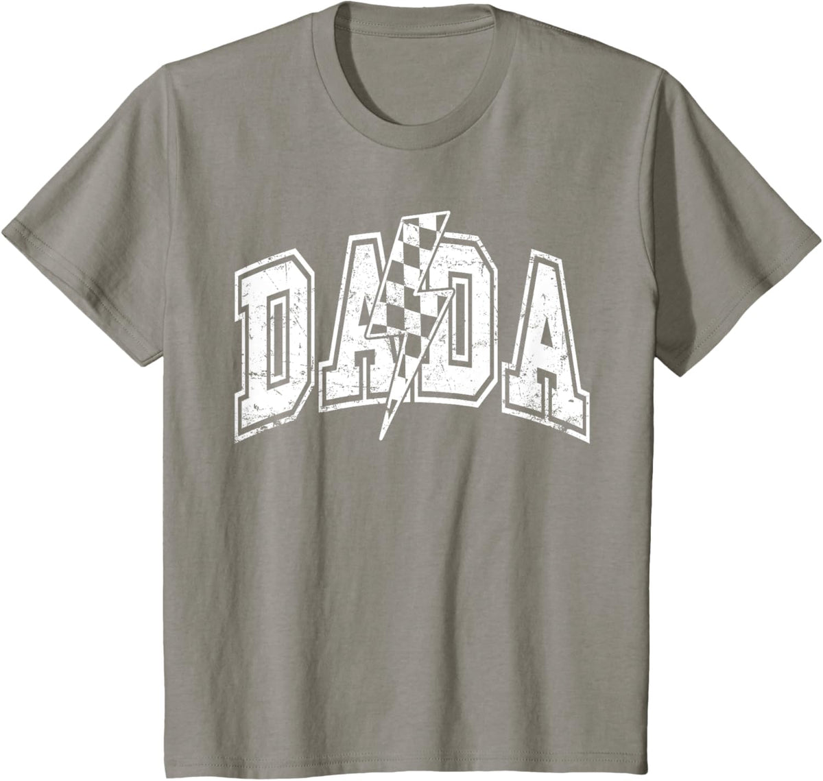 Dada Lightning Bolt Checkered Varsity Dad Men Father&#39;s Day