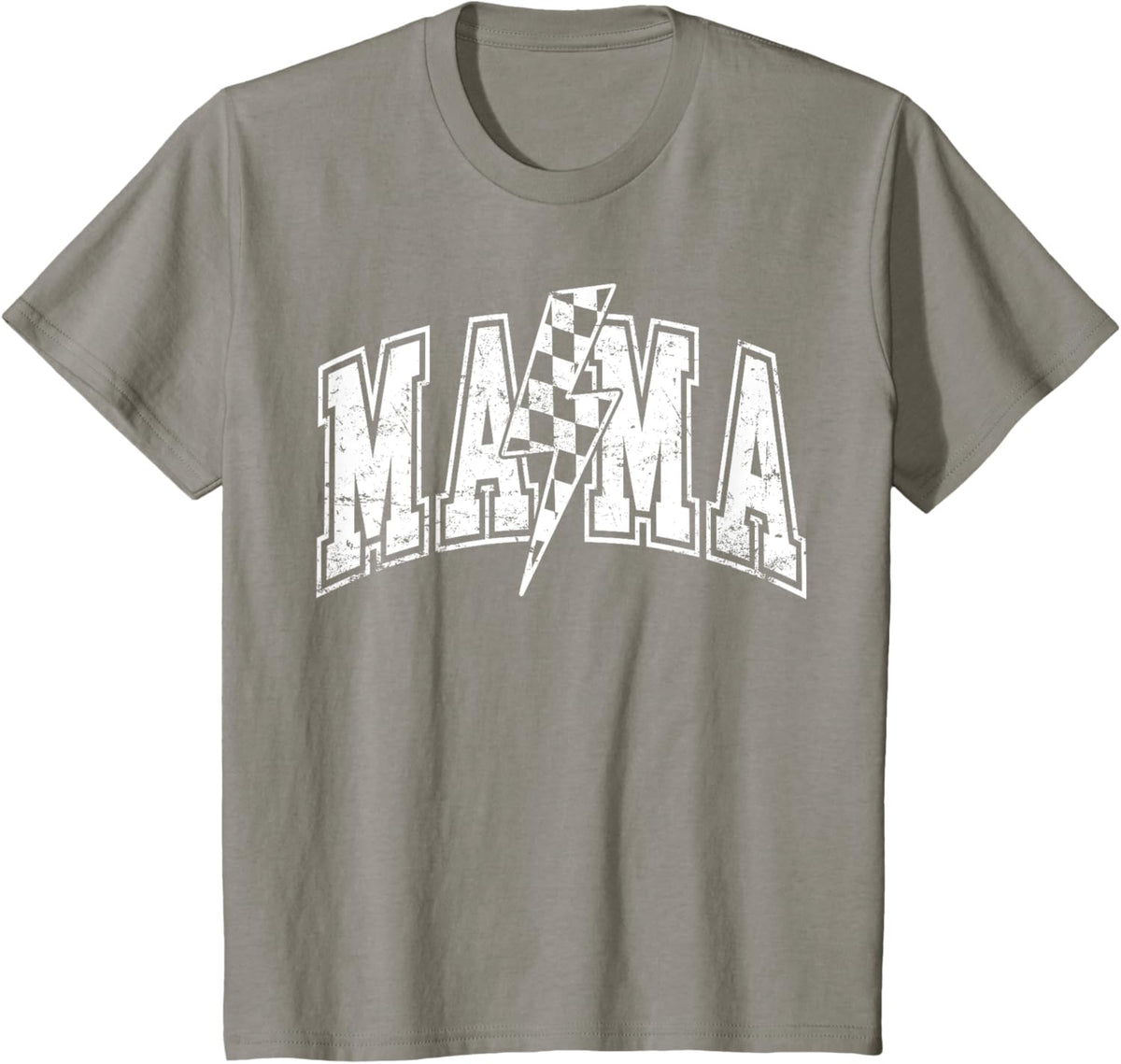 Mama Lightning Bolt Checkered Varsity Mom Women Mother&#39;s Day Mother Shirt