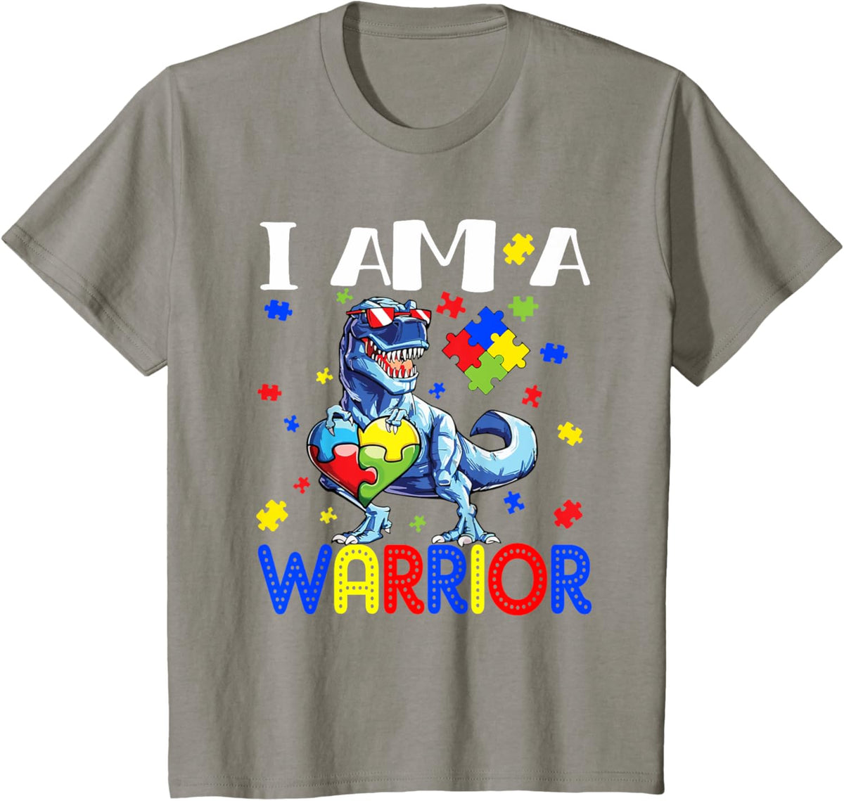 I Am A Warrior Autism Boys Family Dinosaur Autism Awareness