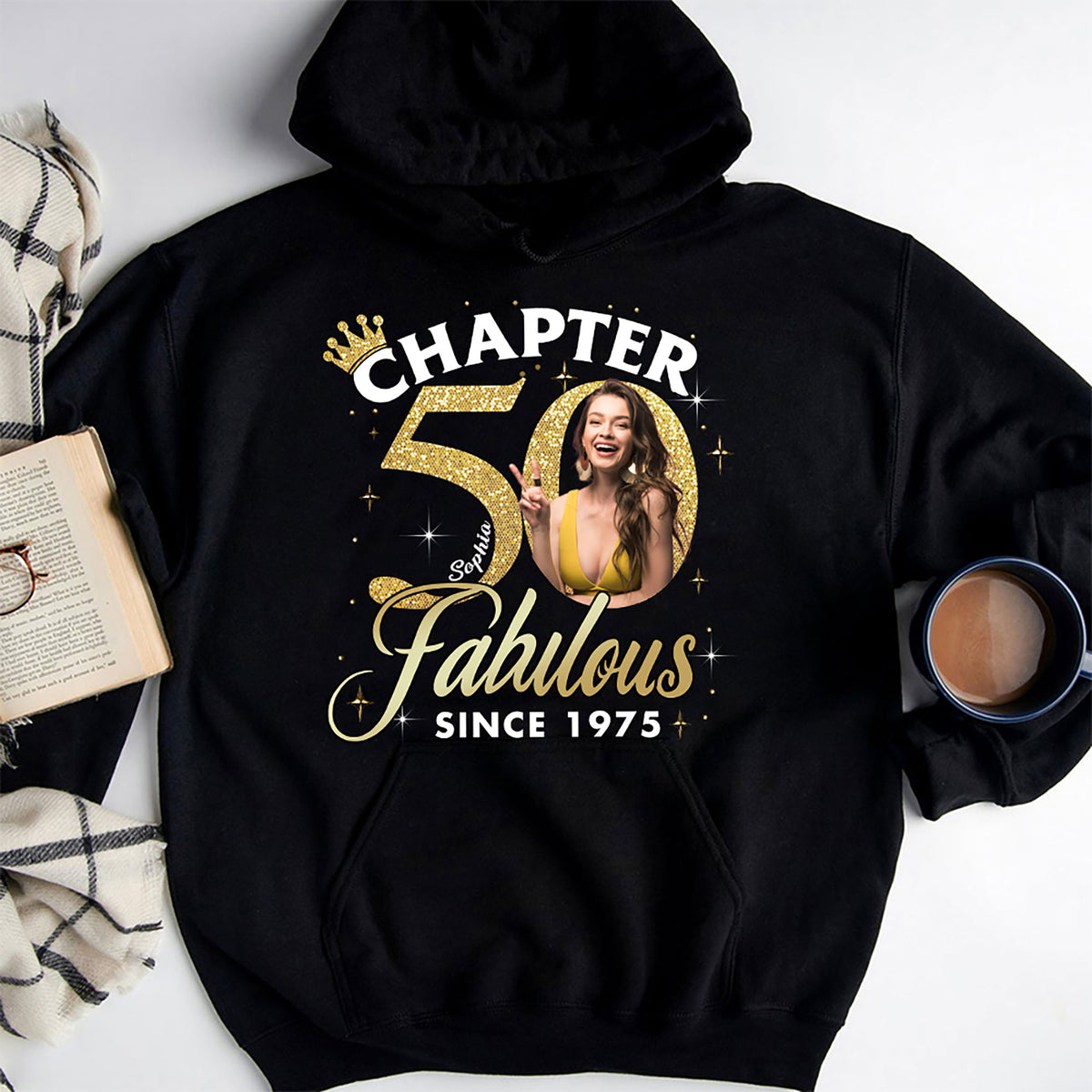 Chapter 50, 50th Birthday Unique T Shirt For Woman, Custom Birthday Shirt, Her Gifts For 50 Years Old , Turning 50 Birthday Cotton Shirt-YPT-HMT