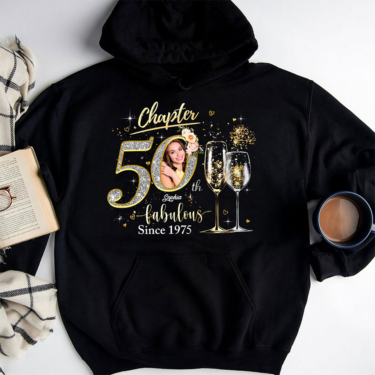 Chapter 50, Fabulous Since 1975 50th Birthday Unique T Shirt For Woman, Custom Birthday Shirt, Her Gifts For 50 Years Old , Turning 50 Birthday Cotton Shirt-YPT-HMT