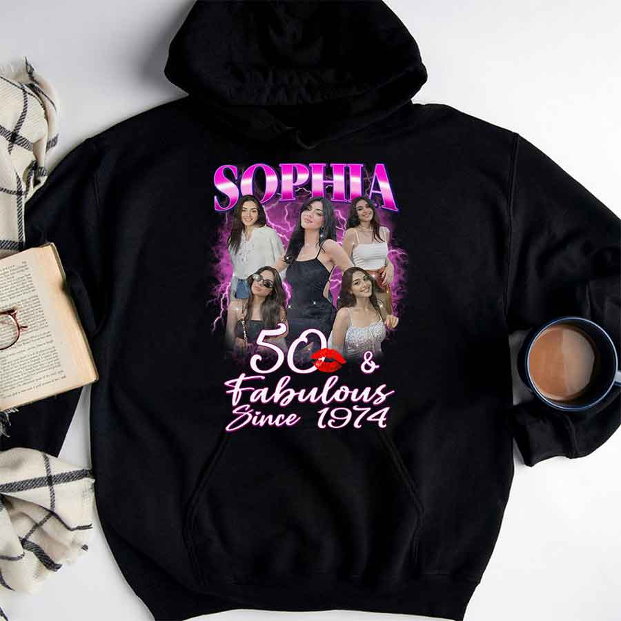 50th Birthday Shirts, Custom Birthday Shirts, Turning 50 Shirt, Gifts For Women Turning 50, 50 And Fabulous Shirt, 1974 Shirt, 50th Birthday Shirts For Her-YPT-HCT