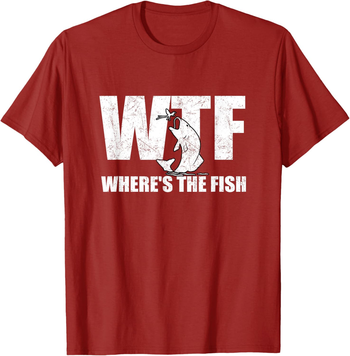 WTF Where&#39;s The Fish Men&#39;s Funny Fishing Gifts Fathers Day